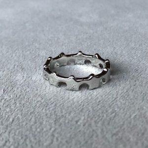 Stars Silver Tone Ring ~ Brand New!